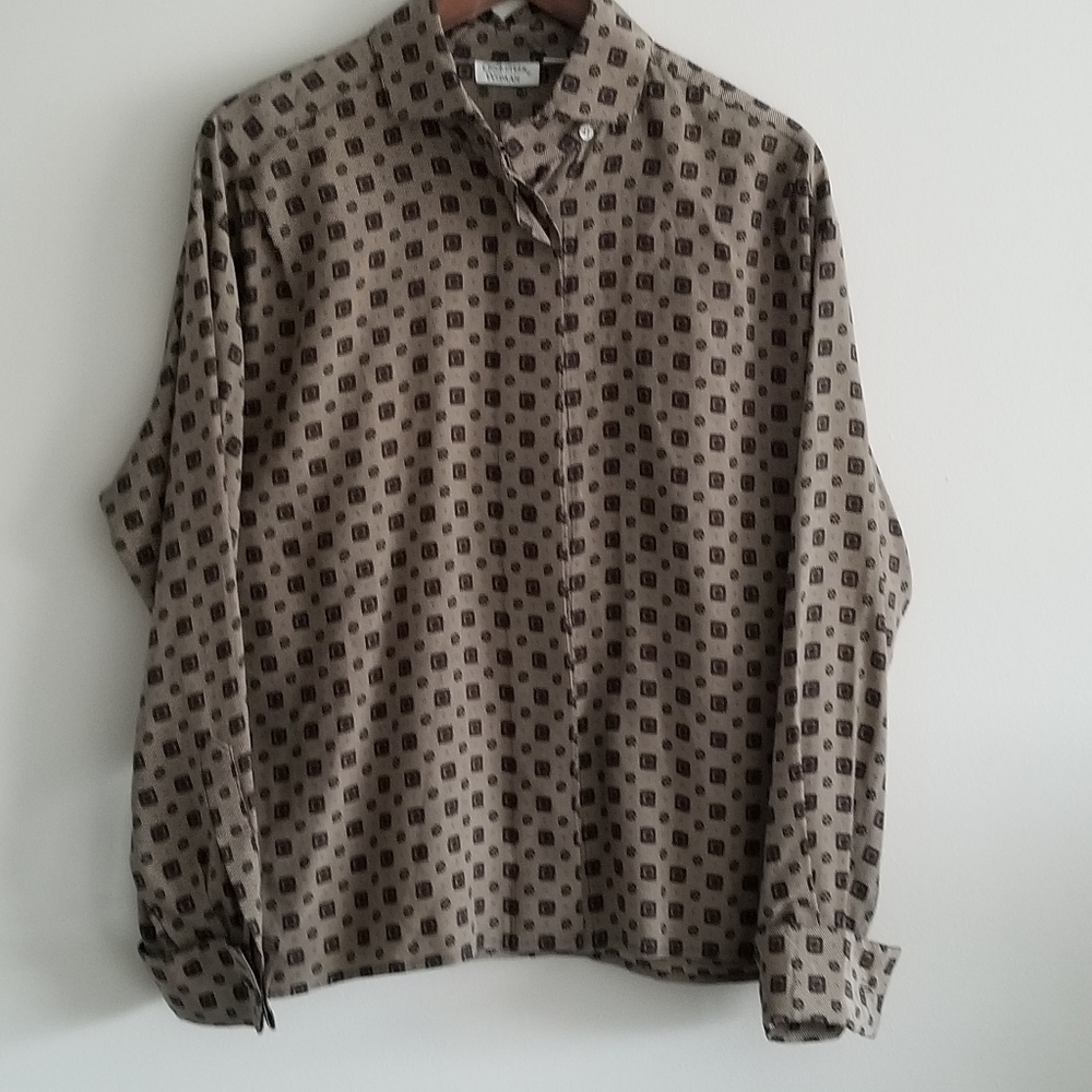 Vintage 100% Silk blouse Cricketeer Woman Size 12